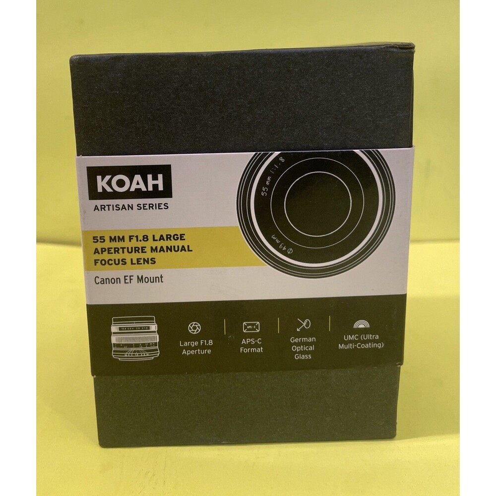 Koah Artisans 55mm f/1.8 Large Aperture Manual Focus camera Lens for Canon